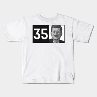 Kennedy 35 Portrait Kids T-Shirt